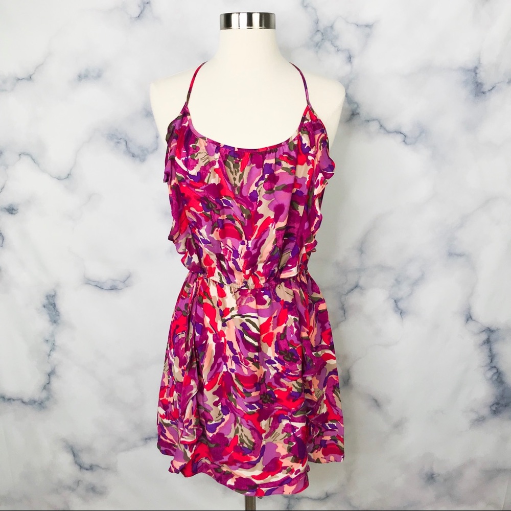 Parker Silk Ruffle Mini Dress - Picture 2 of 8